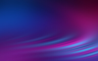 Dark abstract background with neon lines, waves, glow. Empty gradient futuristic banner