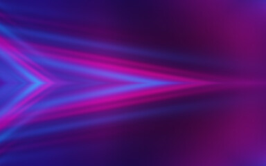 Dark abstract background with neon lines, waves, glow. Empty gradient futuristic banner