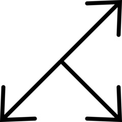 Linear Arrow icon. Arrow vector collection. Black directional arrow flat style isolated on white background. Vector illustration. Modern simple arrows.