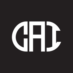 CAI letter logo design on black background. CAI creative initials letter logo concept. CAI letter design.