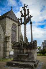 Obraz premium View on the parish enclosure of Guimiliau in Finistere