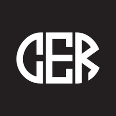 CER letter logo design on black background. CER creative initials letter logo concept. CER letter design.