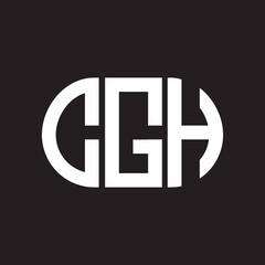 CGH letter logo design on black background. CGH creative initials letter logo concept. CGH letter design.