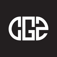 CGZ letter logo design on black background. CGZ creative initials letter logo concept. CGZ letter design.