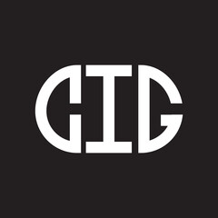CIG letter logo design on black background. CIG creative initials letter logo concept. CIG letter design.