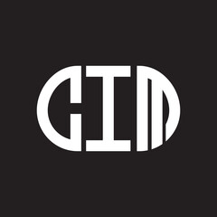 CIM letter logo design on black background. CIM creative initials letter logo concept. CIM letter design.