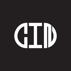 CIN letter logo design on black background. CIN creative initials letter logo concept. CIN letter design.