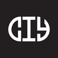 CIY letter logo design on black background. CIY creative initials letter logo concept. CIY letter design.