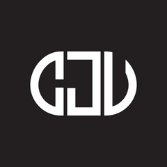CJU letter logo design on black background. CJU creative initials letter logo concept. CJU letter design.
