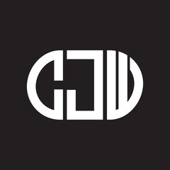 CJW letter logo design on black background. CJW creative initials letter logo concept. CJW letter design.