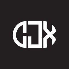 CJX letter logo design on black background. CJX creative initials letter logo concept. CJX letter design.