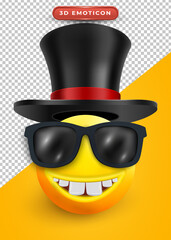 3d emoji with glasses and big teeth