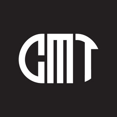 CMT letter logo design on black background. CMT creative initials letter logo concept. CMT letter design.