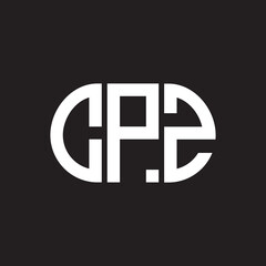 CPZ letter logo design on black background. CPZ creative initials letter logo concept. CPZ letter design.