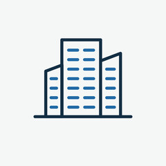 Office building, enterprise icon vector. Apartment vector icon in flat style