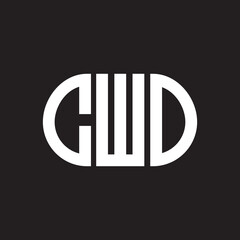 CWO letter logo design on black background. CWO creative initials letter logo concept. CWO letter design.