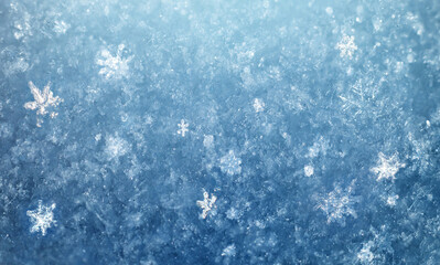 Snow in winter close-up. Macro image of snowflakes, winter background. Nice background on the theme...