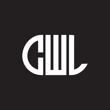 CWL letter logo design on black background. CWL creative initials letter logo concept. CWL letter design.
