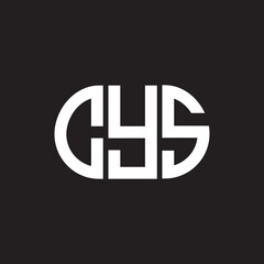 CYS letter logo design on black background. CYS creative initials letter logo concept. CYS letter design.