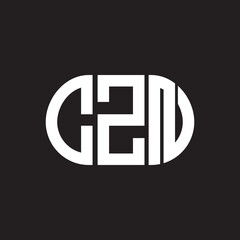 CZN letter logo design on black background. CZN creative initials letter logo concept. CZN letter design.