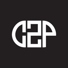 CZP letter logo design on black background. CZP creative initials letter logo concept. CZP letter design.