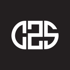 CZS letter logo design on black background. CZS creative initials letter logo concept. CZS letter design.