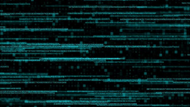 Encryption hash random code generator animation repeat perfect loop