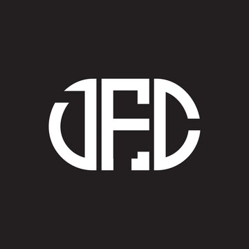 DFC letter logo design on black background. DFC creative initials letter logo concept. DFC letter design.