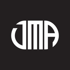 DMA letter logo design on black background. DMA creative initials letter logo concept. DMA letter design.