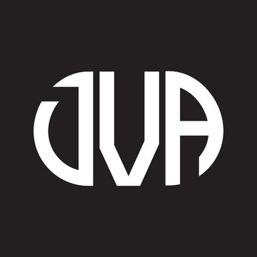 DVA letter logo design on black background. DVA creative initials letter logo concept. DVA letter design.