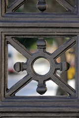 Wrought iron fence detail