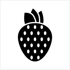 Strawberry clip art isolated. Stencil berry. Food vector stock illustration. EPS 10