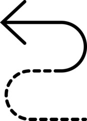 Linear Arrow icon. Arrow vector collection.  Black directional arrow flat style isolated on white background. Vector illustration. Modern simple arrows.