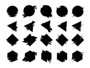 溶けた装飾背景イラストセット　シンプルなフレーム