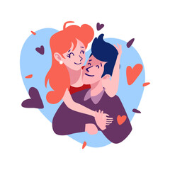 Sweet couple falling in love