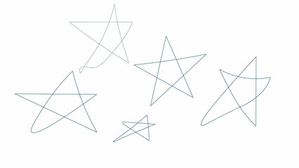 Hand drawing star. origami plane vector illustration.