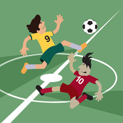 Fototapeta premium World-class football teams compete for the World Championships in the World Football Championships.