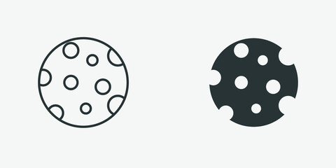 Biscuit, cake, cookie vector icon. sweet, dessert, chocolate isolated vector symbol