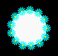 Fototapeta na wymiar abstract flower frame