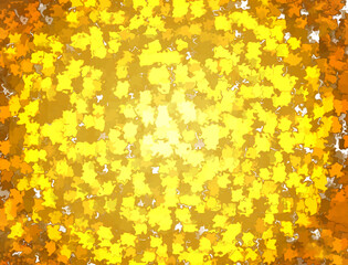 illustration of autumn leaves, autumn colors. Digitally created image