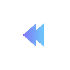 Rewind vector icon with gradient