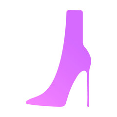 Pink ankle boots in vector 