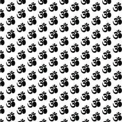 Hindu cast om symbol art with pattern