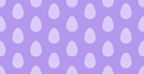 Easter wrapping paper design with eggs - seamless purple background. Happy Easter concept.