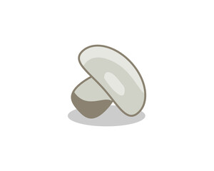Mushroom vector icon. Vegetables healthy vegetarian food. Organic plant symbol.