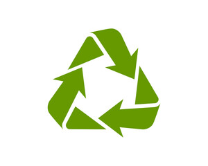 Recycling icon of arrows triangle. Eco friendly recycle symbol. Vector environment mark