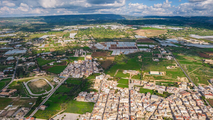 Aerial View of Donnalucata, Scicli, Ragusa, Sicily, Italy, Europe
