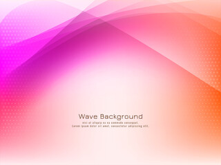 Abstract colorful wave design stylish business background