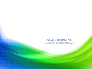 Abstract colorful wave design stylish business background
