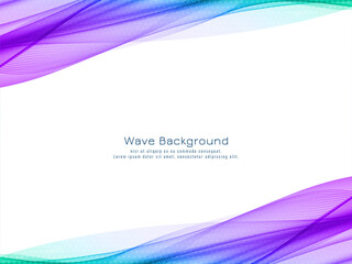 Abstract colorful wave design stylish business background